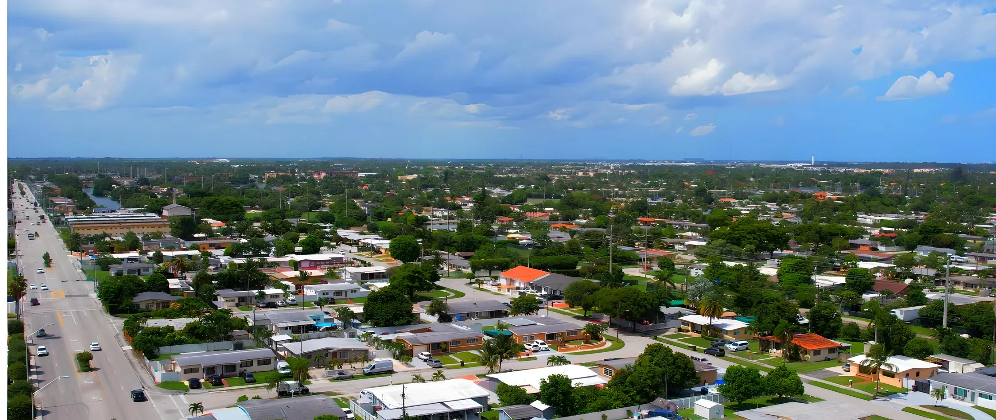 Aerial view of Hialeah, FL Aerial view of Hialeah, FL